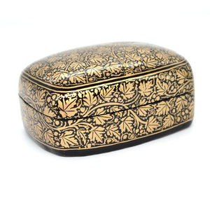 Paulo Black & Gold Gifting Trinket Jewellery Presentation Decorative Box