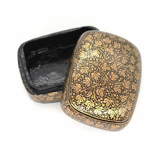 Load image into Gallery viewer, Paulo Black &amp; Gold Gifting Trinket Jewellery Presentation Decorative Box
