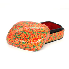 Load image into Gallery viewer, Paulo Orange &amp; Green Gifting Trinket Jewellery Presentation Decorative Box
